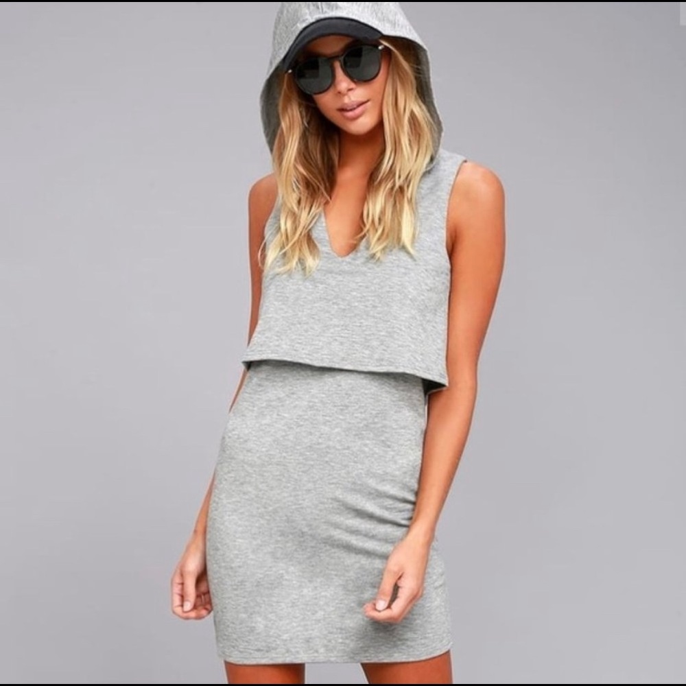 LULUS Dancing in the Streets  Hoodie Dress Sz XS